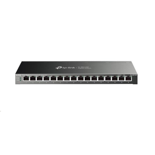 TP-Link switch TL-SG116P (16xGbE, 16xPoE+, 120W, fanless)