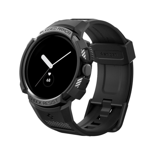 Spigen Rugged Armor Pro kryt s řemínkem Google Pixel Watch/Watch 2 černý