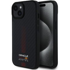 Oracle Red Bull Racing Carbon Powerbar MagSafe kryt iPhone 15 černý