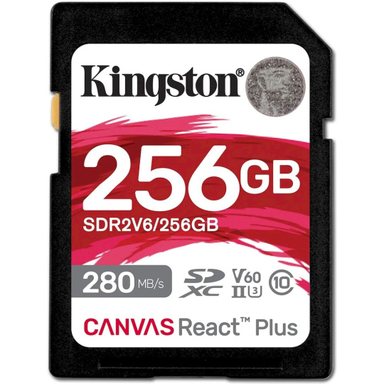 Kingston SDXC 256GB Canvas React Plus V60