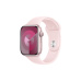 Apple Watch Series 9 45mm Růžový hliník se světle růžovým sportovním řemínkem S/M