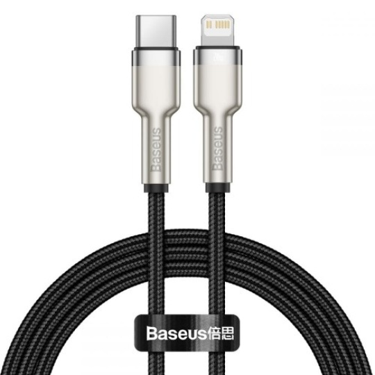 Baseus Cafule Series nabíjecí / datový kabel USB-C na Lightning PD 20W 2m, černá