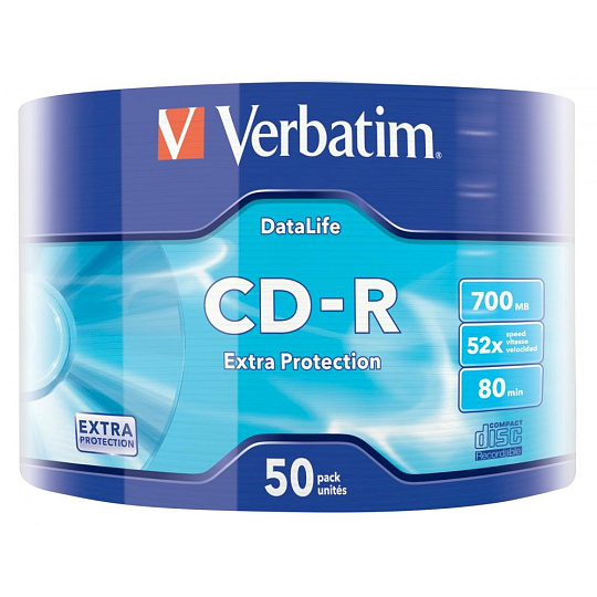 VERBATIM CD-R (50-pack)Wrap/Extra Protection/52x/700MB