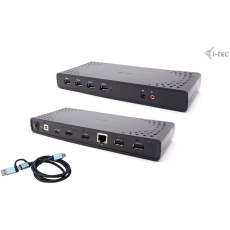 i-tec USB 3.0 / USB-C / Thunderbolt Dual Display Docking Station + Power Delivery 100W
