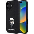 Karl Lagerfeld Fixed Glitter Metal Ikonik kryt pro iPhone 16 černý