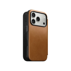 Nomad Modern Leather Folio MagSafe kožené pouzdro iPhone 17 Pro English Tan Nomad Modern Leather Folio MagSafe kožené pouzdro iPhone 17 Pro English Tan