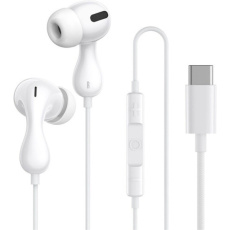 Baseus Encok CZ20 USB-C sluchátka s mikrofonem bílá