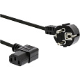 PremiumCord napájecí kabel s vidlicí k počítači se zahnutými konektory 230V 2m černý