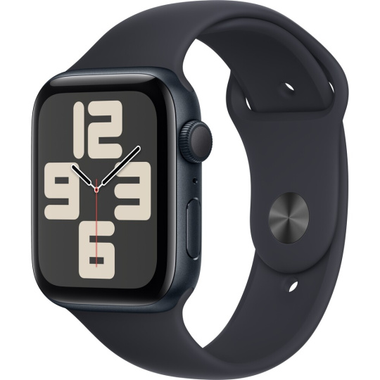 Apple Watch SE GPS 44mm Temně inkoustový hliník s temně inkoustovým sportovním řemínkem M/L