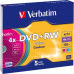 VERBATIM DVD+RW(5 ks)Slim/Colour//4x/DLP/4.7GB