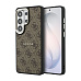 Guess PU Leather 4G Gold Frame Magnetic kryt Samsung Galaxy S26 Ultra hnědý