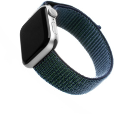 FIXED Nylon Strap nylonový pásek pro Apple Watch 42/44/45mm temně modrý