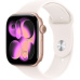 Apple Watch Series 11 (46mm) Růžově zlatý hliník se světle ruměným sportovním řemínkem S/M