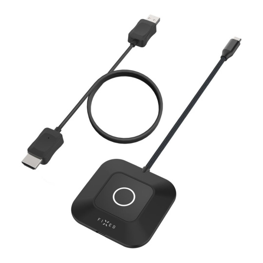 FIXED AirLink bezdrátový HDMI adaptér, 100W, PD 3.0, černý