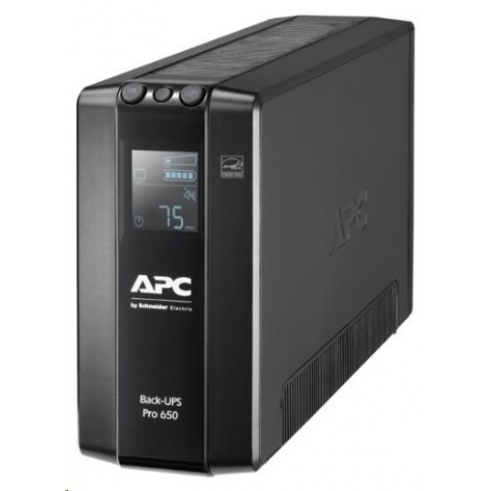 APC Back-UPS Pro BR 650VA, 6 Outlets, AVR, LCD Interface (390W)