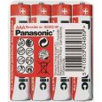 PANASONIC Zinkouhlíkové baterie Red Zinc R03RZ/4P AAA 1,5V (shrink 4ks)