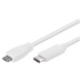 PremiumCord USB-C/MicroUSB-B napájecí kabel 2,5W 0,6m bílý