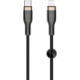 FIXED opletený kabel USB-C/Lightning (PD), MFi, 2m, černý