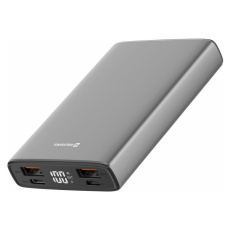 SWISSTEN ALUMINUM POWER BANK 10000 mAh 20W POWER DELIVERY šedá