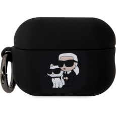 Karl Lagerfeld 3D Logo NFT Karl and Choupette pouzdro AirPods Pro 2 černé