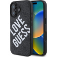 Guess PU Leather 4G Big Love Logo MagSafe kryt pro iPhone 16 černý