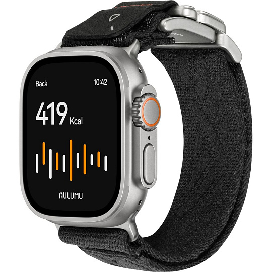Aulumu C03 Titanium Mag Buckle řemínek Apple Watch 49/46/45/44/42mm Titanium Buckle/Black Aulumu C03 Titanium Mag Buckle řemínek Apple Watch 49/46/45/44/42mm Titanium Buckle/Black