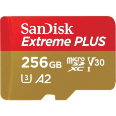SanDisk micro SDXC karta 256GB Extreme PLUS + adaptér