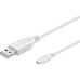 PremiumCord kabel USB 2.0 A-Micro USB B 1m bílý