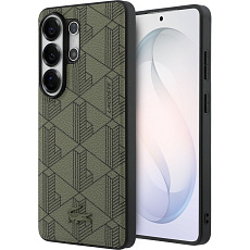 Lacoste PVC Blend Monogram Magnetic kryt Samsung Galaxy S26 Ultra khaki