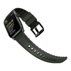 UNIQ Linus AiroSoft silikonový řemínek Apple Watch 45/44/42mm zelený