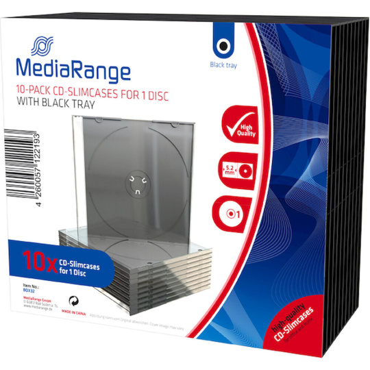 MediaRange 1 CD 5,2mm 10 ks čirý