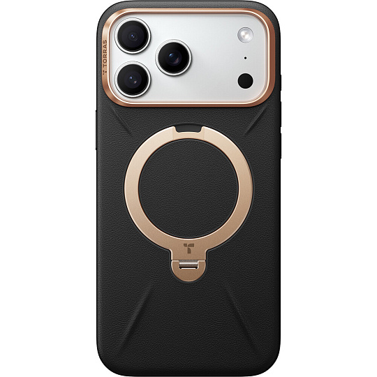 Torras Ostand Q3 VegSkin MagSafe kryt iPhone 17 Pro Max obsidian black