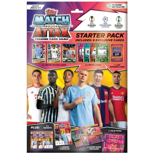 Fotbalové karty Topps UEFA UCL MATCH ATTAX 23/24 - Starter Pack