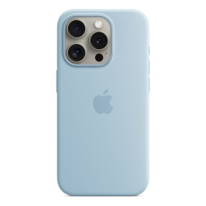 Apple silikonový kryt s MagSafe na iPhone 15 Pro světle modrý