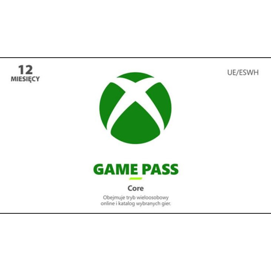 Xbox Game Pass Core – 12 - měsíční členství