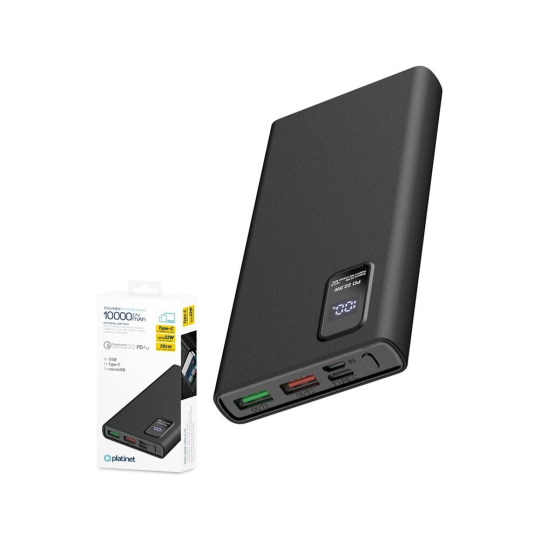 Platinet PowerBank 10000mAh PD 3.0/QC 3.0 černá