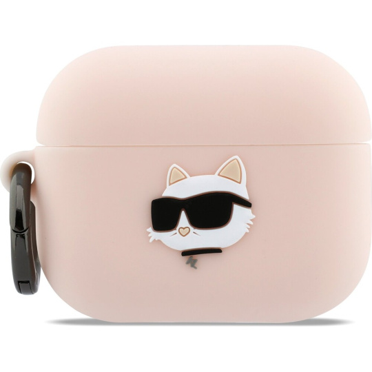 Karl Lagerfeld 3D Logo NFT Choupette Head silikonové pouzdro pro AirPods Pro 3 růžové Karl Lagerfeld 3D Logo NFT Choupette Head silikonové pouzdro pro AirPods Pro 3 růžové