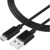 Tactical Smooth Thread Cable USB-A/USB-C 2m černý