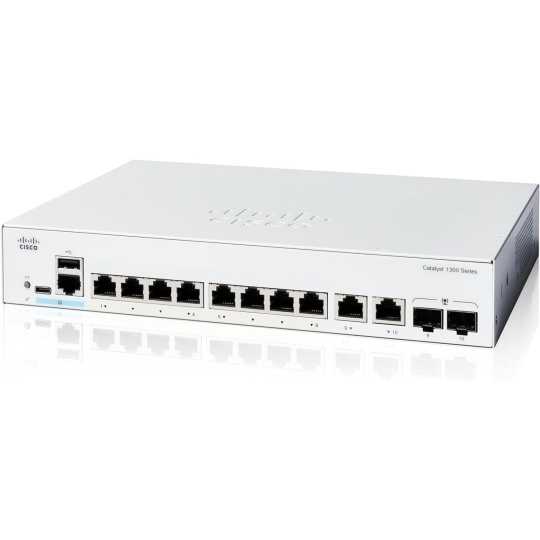 Cisco Catalyst switch C1300-8T-E-2G (8xGbE,2xGbE/SFP combo,fanless)