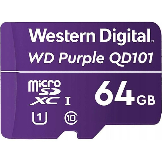 WD MicroSDXC karta 64GB Purple WDD064G1P0C Class 10, 16 TBW WD MicroSDXC karta 64GB Purple WDD064G1P0C Class 10, 16 TBW