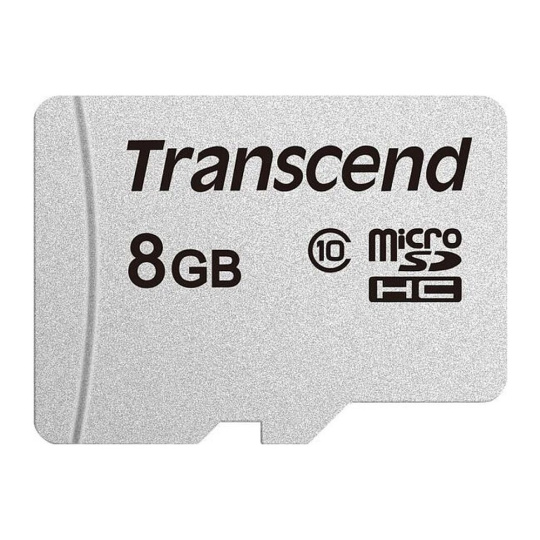 Transcend 8GB microSDHC 300S paměťová karta (bez adaptéru)