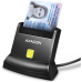 AXAGON CRE-SM4N USB-A StandReader čtečka kontaktních karet Smart card  1.3m