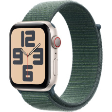 Apple Watch SE (2024) Cellular 40mm Hvězdně bílý hliník s jezerně zeleným provlékacím řemínkem Apple Watch SE (2024) Cellular 40mm Hvězdně bílý hliník s jezerně zeleným provlékacím řemínkem