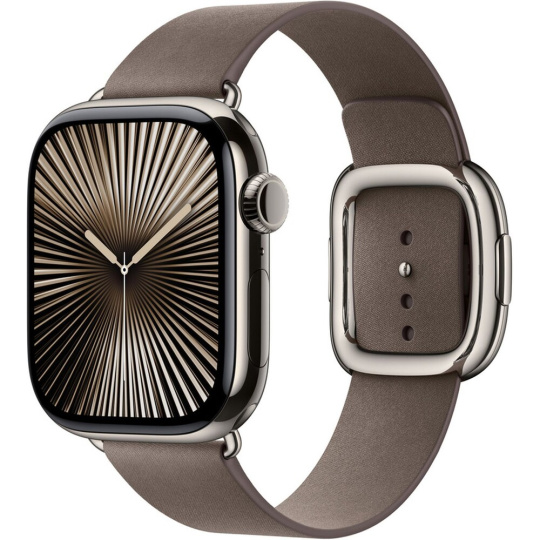 Apple Watch 42/41/40/38mm šedohnědý řemínek s moderní přezkou M