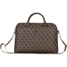 Guess PU 4G Triangle Logo taška na notebook 13-15" hnědá