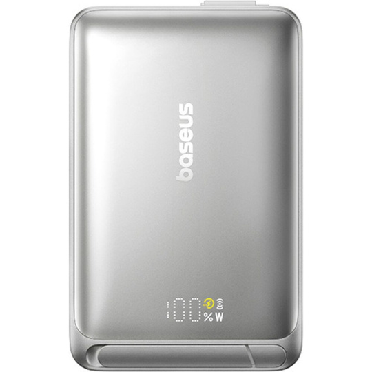 Baseus Nomos Qi2 powerbanka 10000mAh 45W s kabelem USB-C šedá