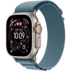 Apple Watch 49/46/45/44mm světle modrý Alpský tah střední přírodní titan