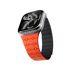 Epico Magnetic+ silikonový řemínek pro Apple Watch 49/46/45/44/42mm oranžový