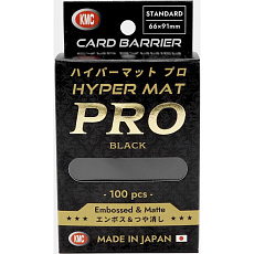 KMC Standard Sleeves - Hyper MAT PRO Black (100 Sleeves)