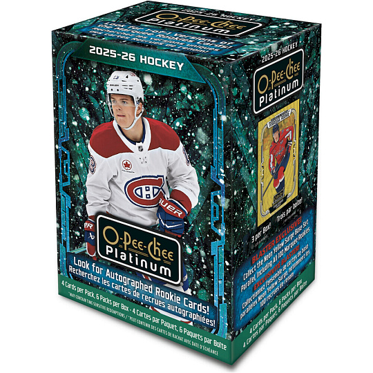 Hokejové karty 2025-26 Upper Deck O-Pee-Chee Platinum Hockey Blaster Box